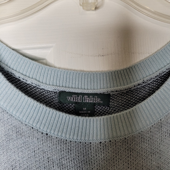 Wild Fable Women's Sleeveless Jacquard Floral Midi Sweater Dress Blue/Green Sz - Picture 5 of 10